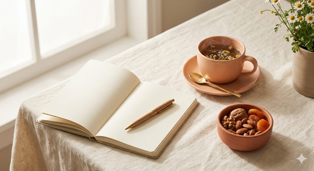 Aralıklı oruç takibi: defter ve çay